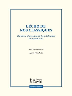cover image of L'écho de nos classiques